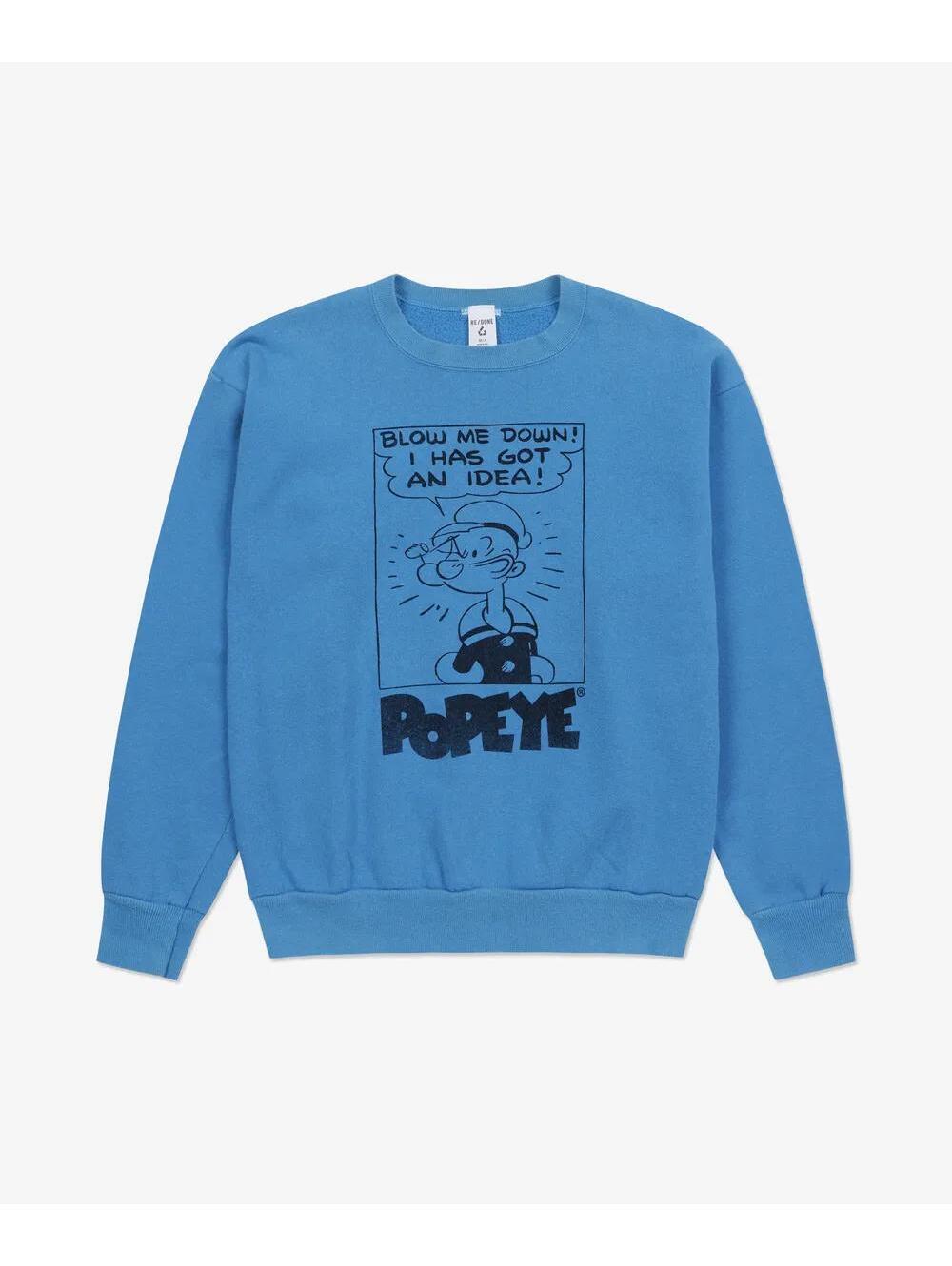 RE/DONE Popeye Upcycled Graphic Sweatshirt (XS/S)